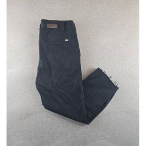 Altamont Pants Mens 34 X 23 Black Skateboard Straight Leg Flex Raw Hem‎ Cropped